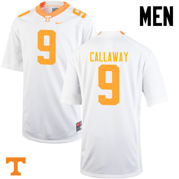Men #9 Marquez Callaway Tennessee Volunteers College Football Jerseys-White - Click Image to Close